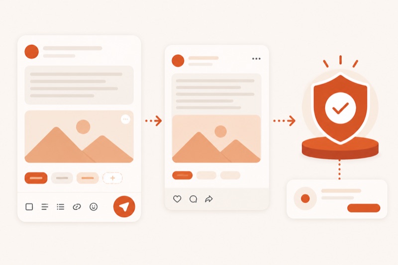 Как создать пост в Post Bot: текст, кнопки и публикация